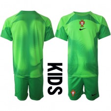Portugal Målvakt Hemmaställ Barn VM 2022 Korta ärmar (+ Korta byxor)